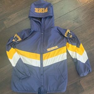 UNIVERSITY OF MICHIGAN JACKET! Victoria Secret Pink Fleece lined S/small GO BLUE